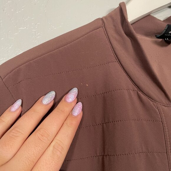 Kuhl Women XL  Mauve Rose Pink Bomber Jacket Soft Shell Zip Pockets Gorpcore - Picture 5 of 11